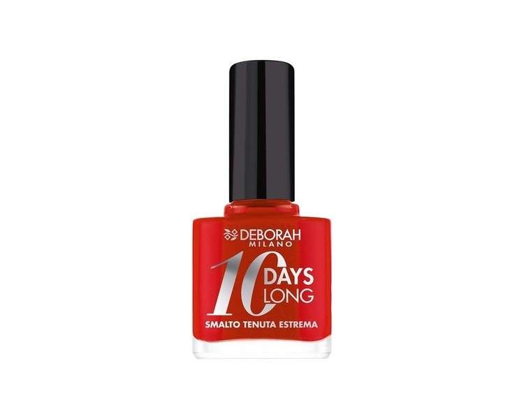 Deborah Milano 10 Days Long Nail Enamel 39 Geranium Red