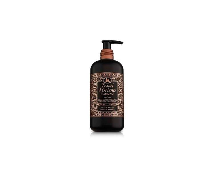 Tesori d'Oriente Hammam Cream Soap with Argan Oil and Orange Blossom 10.14 Fluid Ounces (300ml) - Italian Import