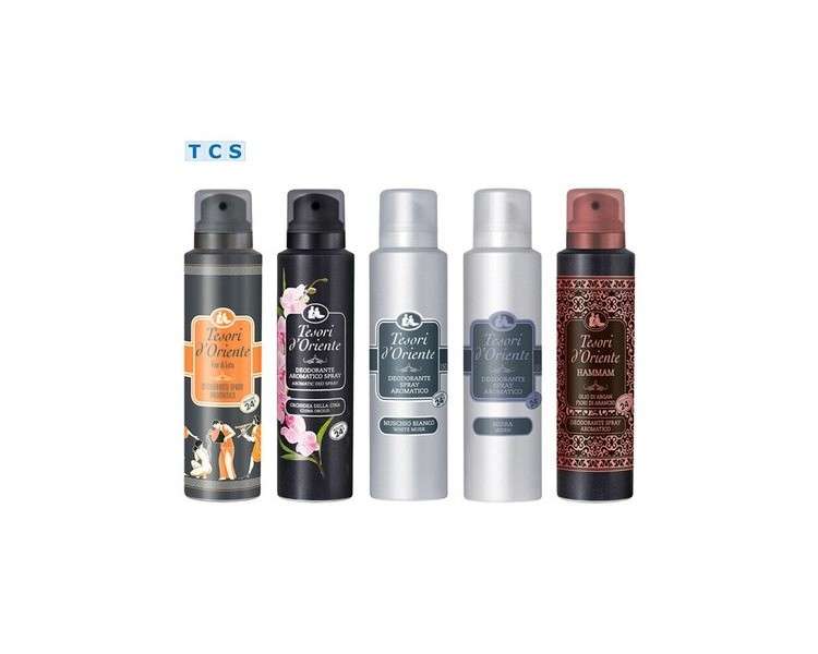TESORI D'ORIENTE Deodorant Spray in 5 Exotic Scents 150ml