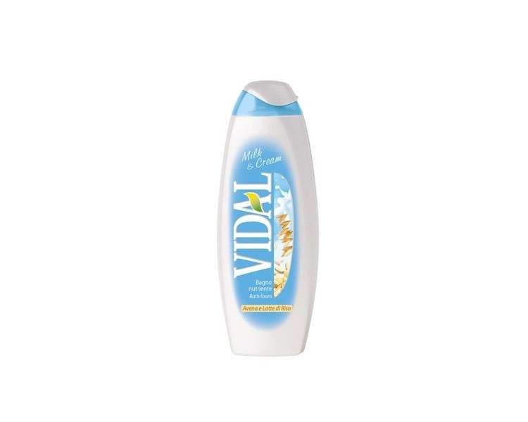 VIDAL Creamy Bath Foam Milk & Cream 500ml - Wonderfully Revitalized and Fresh Skin