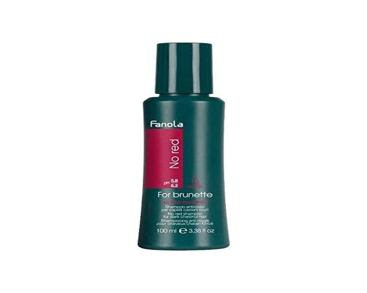 Fanola No Red Shampoo Anti Red Reflexes On Colored and Natural Hair with Dark Tones 100
