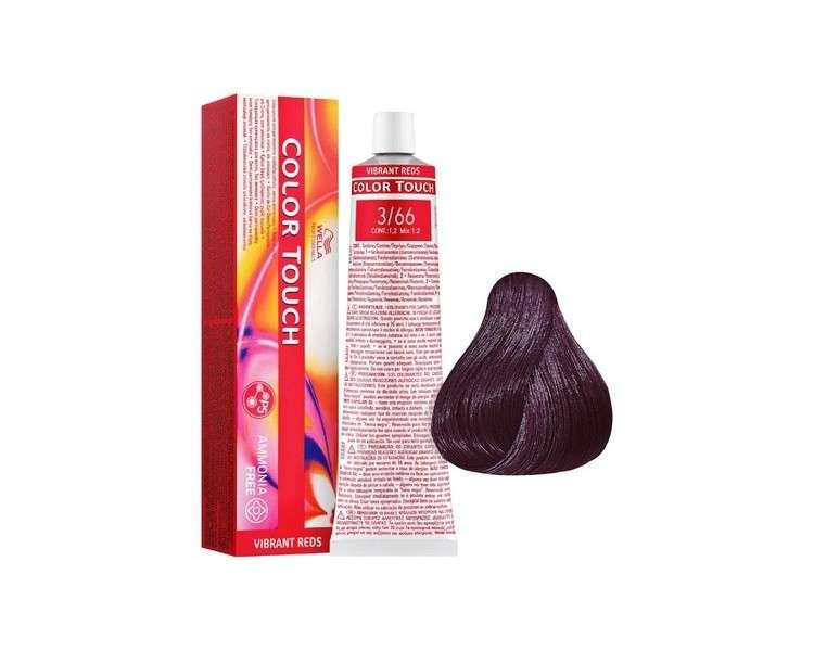 Wella Professionals Color Touch demi-permanent hair color 3/66 Vbrant Red , 60 ml