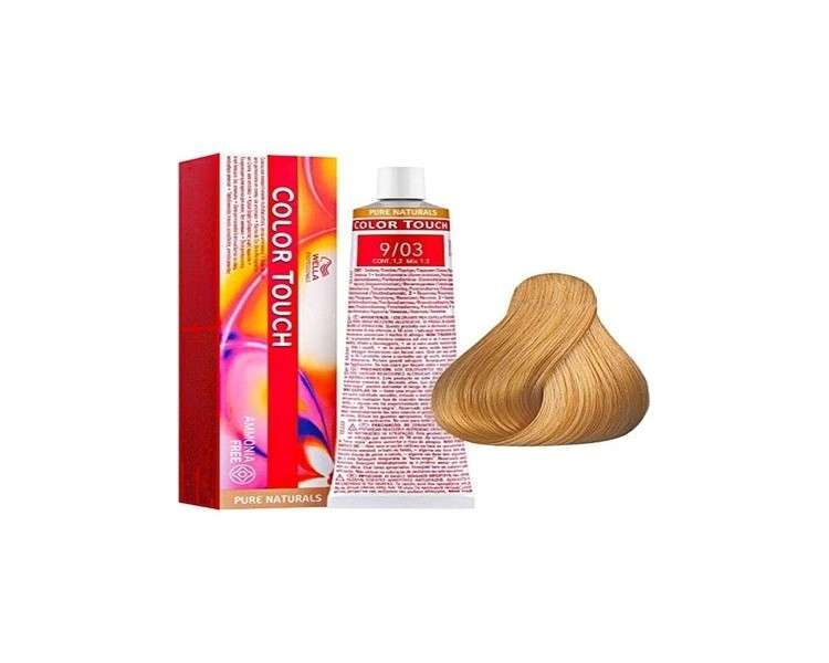 Wella Color Touch Pure Naturals 9/03 Very Light Blonde/Natural Gold 60ml