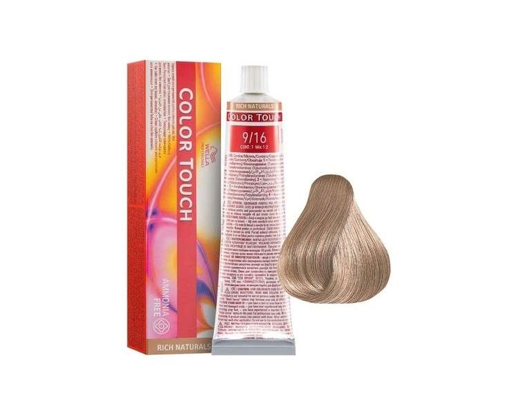 Wella Professionals Color Touch Semipermanent Haircolor 9/16 Light Blonde Ash Purple 60ml