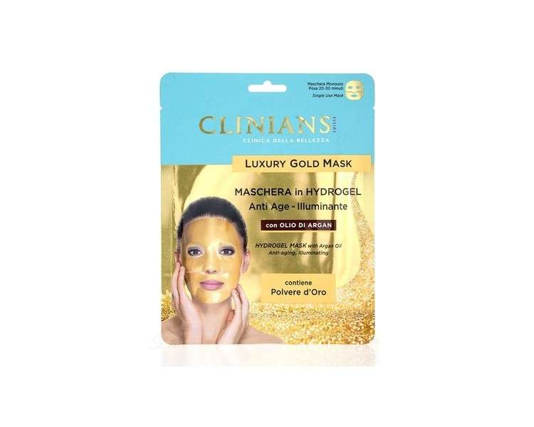 Clinians Anti-Age Gold Face Mask in Hydrogel with Argan Oil
