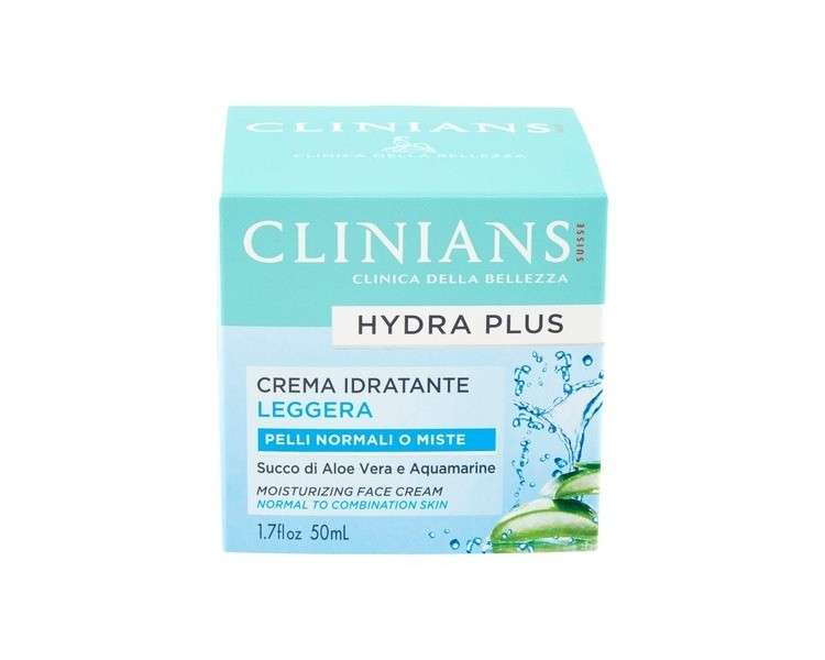 Clinians Moisturizing Daily Face Cream with White Tea Mineral and Vegetal Water 50ml