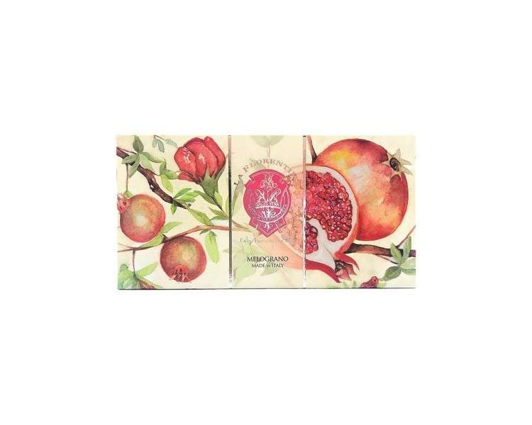 La Florentina Melograno Bar Soaps Pomegranate Scent Bellosguardo Collection 5.3 Ounces 150g