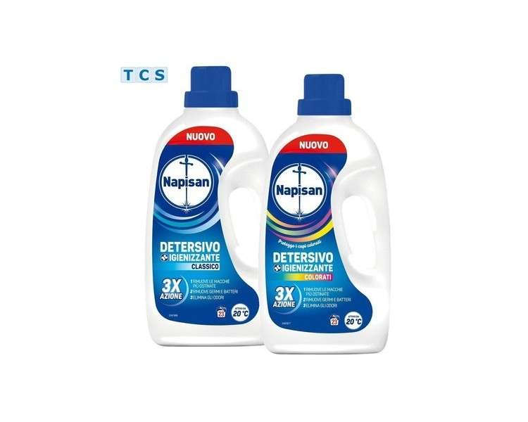 NAPISAN Sanitizer Liquid Laundry Detergent 2 Varieties 23 Washes 1.15L