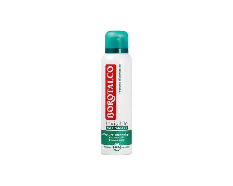 Borotalco Invisible Air Freshener Extra Dry Stain-Free Alcohol-Free Classic Scent Deodorant for Men and Women 150ml
