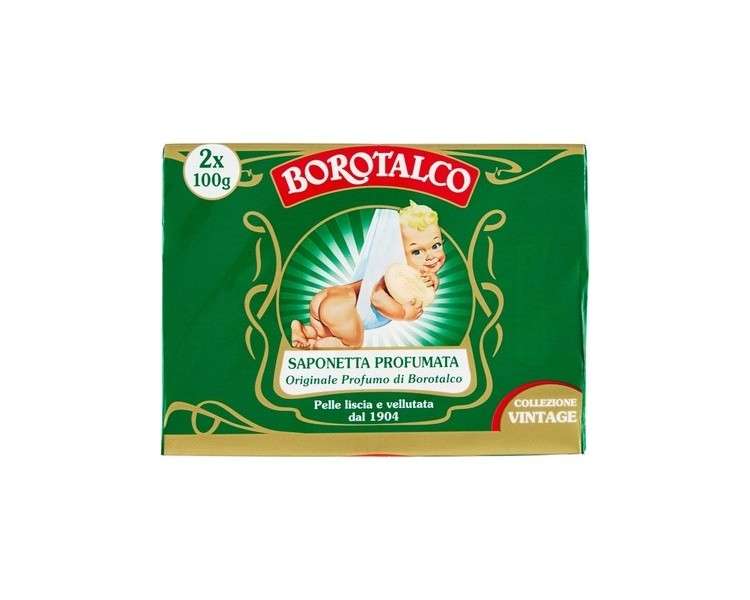 Borotalco Scented Solid Soap with Borotalcum Fragrance 100g - Pack of 2