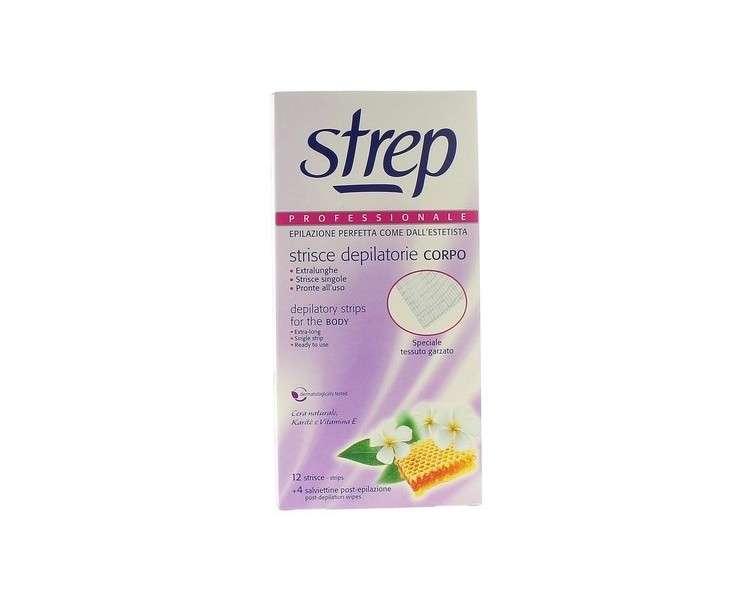 Professional Body Hair Removal Strips 12 Strips