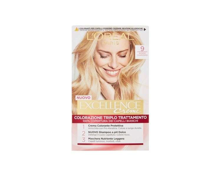 L`Oréal Paris Excellence Hair Color Cream Very Light Blonde 9