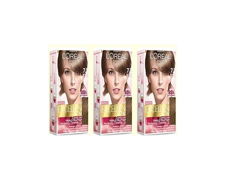 L'Oreal Excellence Creme 7.1 Ash Blonde Hair Color