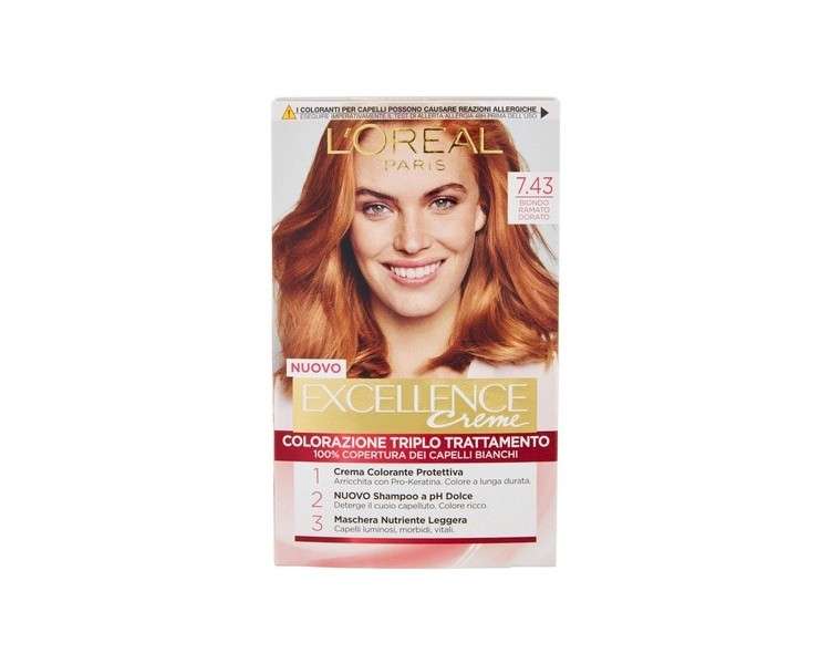 L'OREAL Excellence 7.43 Golden Copper Hair Dye