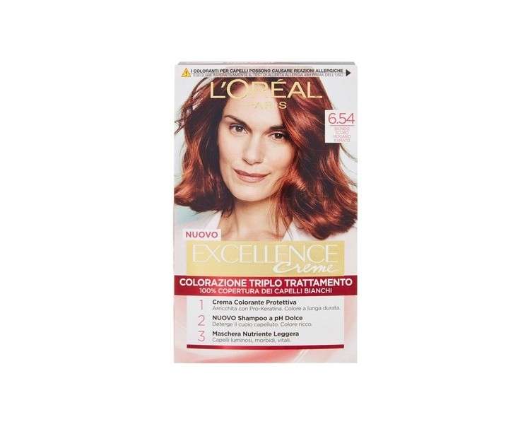 Excellence Creme Color 6,54 Dark Copper Mahogany Blonde Hair Dye