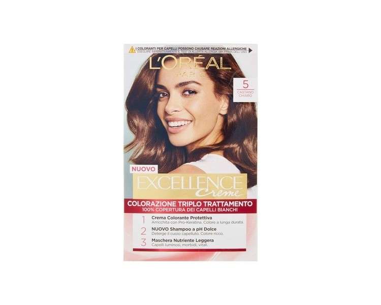 L'Oreal Paris Excellance N.5 Castano Chiaro Hair Dye Light Brown