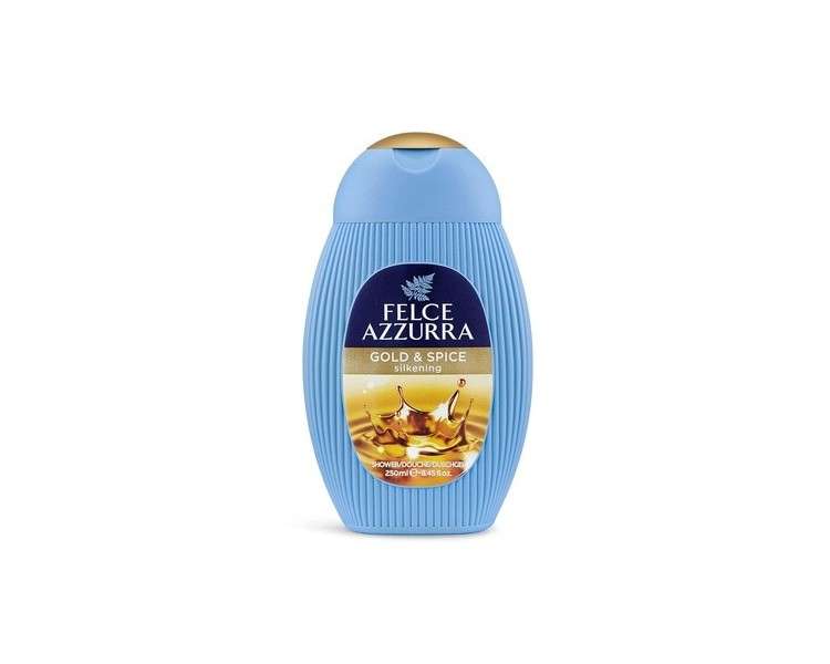 Felce Azzurra Gold and Spices Silkening Essence Shower Gel with Fruity and Aromatic Notes 8.4oz