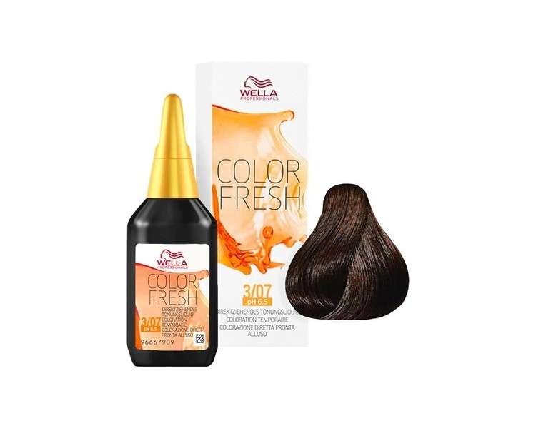 Wella Professionals Color Fresh 3/07 Dark Brown Natural Brown 75ml