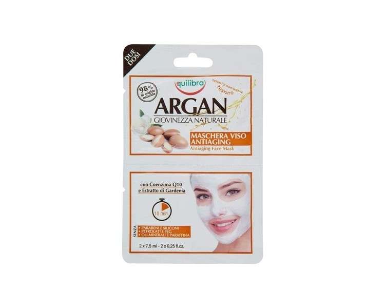 Equilibra Argan Anti-Aging Face Mask 2x7.5ml