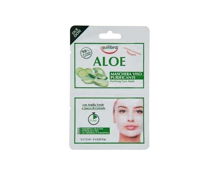 Equillibra Purifying Aloe Face Mask 7.5ml - Pack of 2