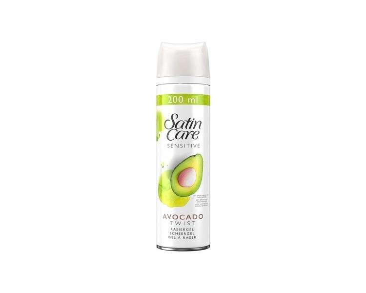 Gillette Satin Care Avocado Gel 200ml Shaving Gel