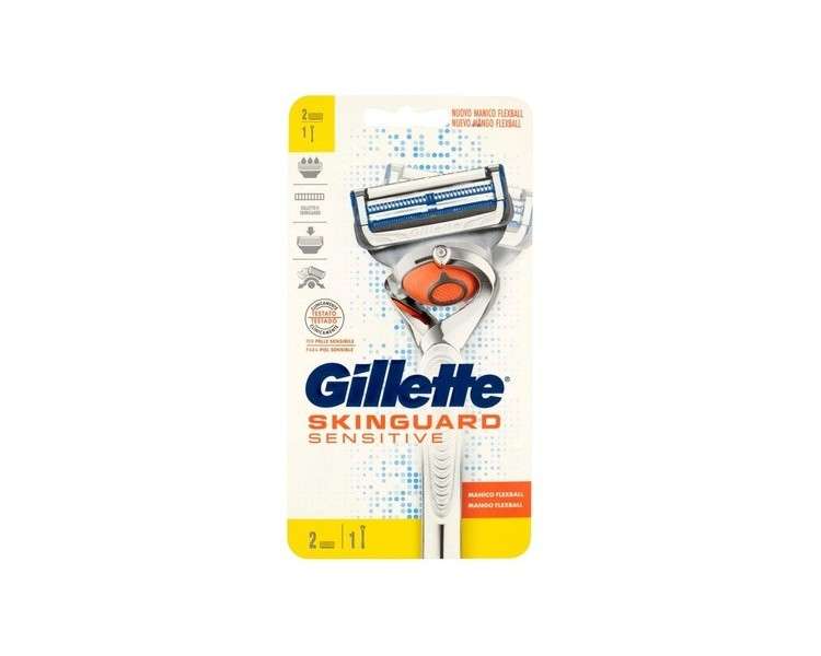 Gillette SkinGuard Sensitive 1 Handle and 2 Blades