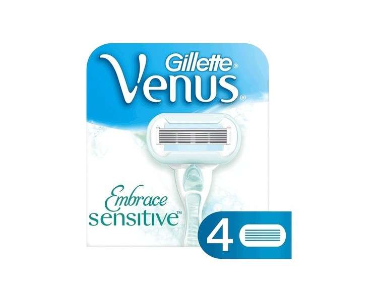 Gillette Venus Embrace Sensitive Women's Razor Blades - Pack of 4