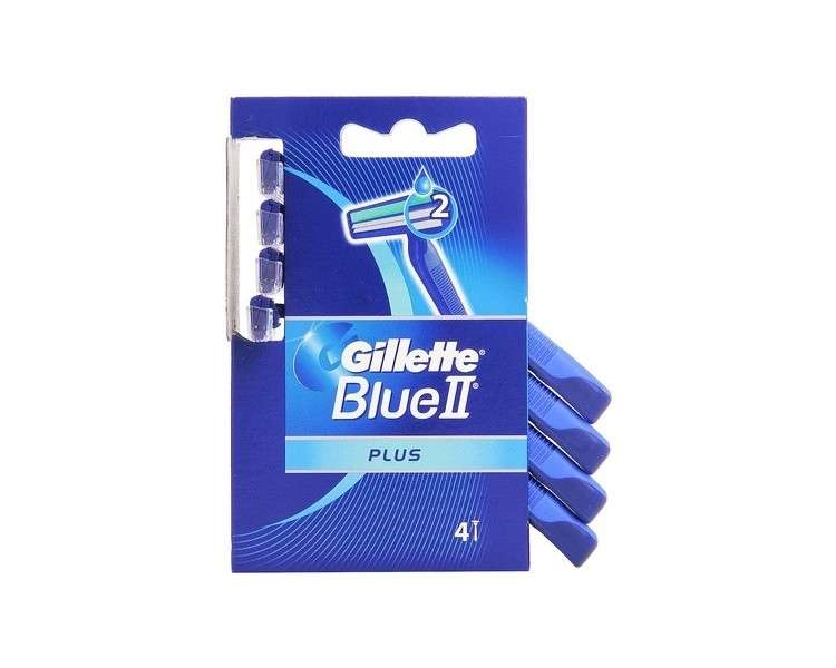 Gillette Blue II Plus Disposable Razor - Pack of 4