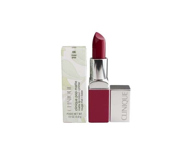 CLINIQUE Pop Matte Lip Colour + Primer Lipstick 06 Rose Pop 3.9g/0.13 Ounce