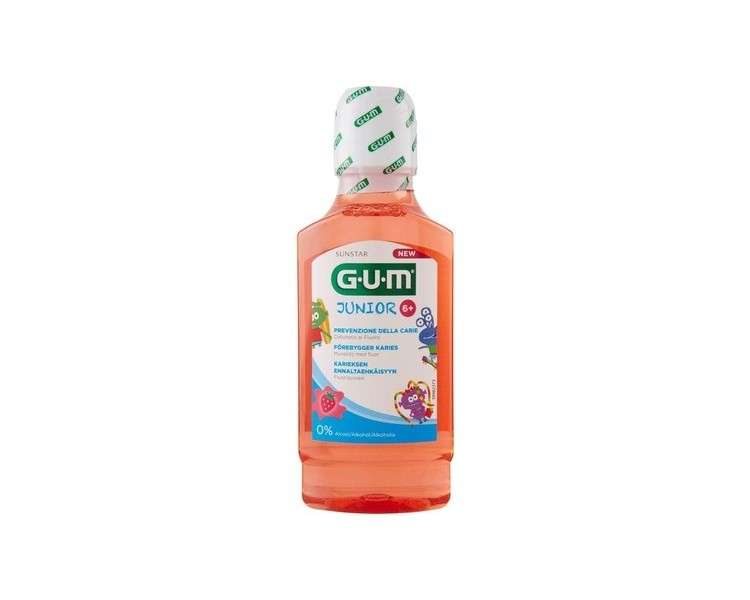 GUM Junior Fluoride-Free Alcohol-Free Mouthwash Strawberry Flavor 300ml