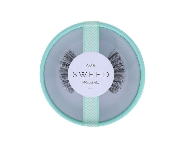 Sweed Professional False Lashes in Black Style Gabbi Hollywood Volume with Graduated Weightless Length Flexible Clear Band Up to 10 Wears