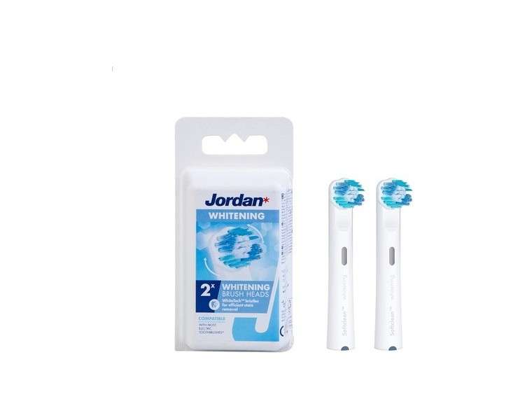 Jordan Replacement Toothbrush Head for Electric Toothbrush with Oscillation & Rotation Technology Whitening - Pack of 2