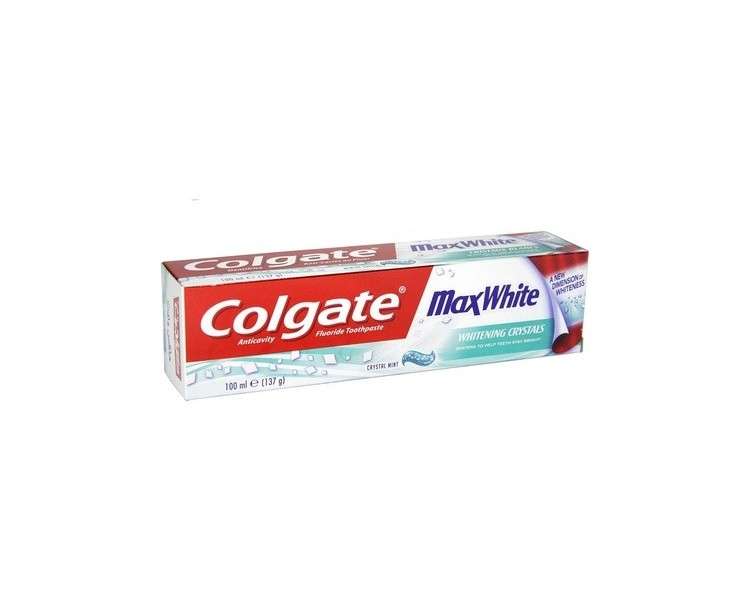 Colgate Max White Crystal Mint Gel With Whitening Crystals Toothpaste 100ml