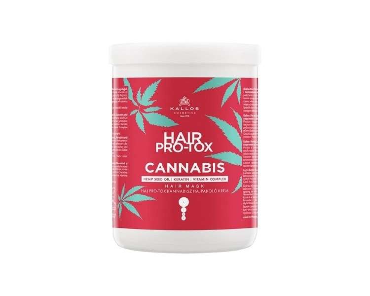 Kallos Kjmn Hair Pro-Tox Cannabis Hair Mask with Hemp Seed Oil 1000ml