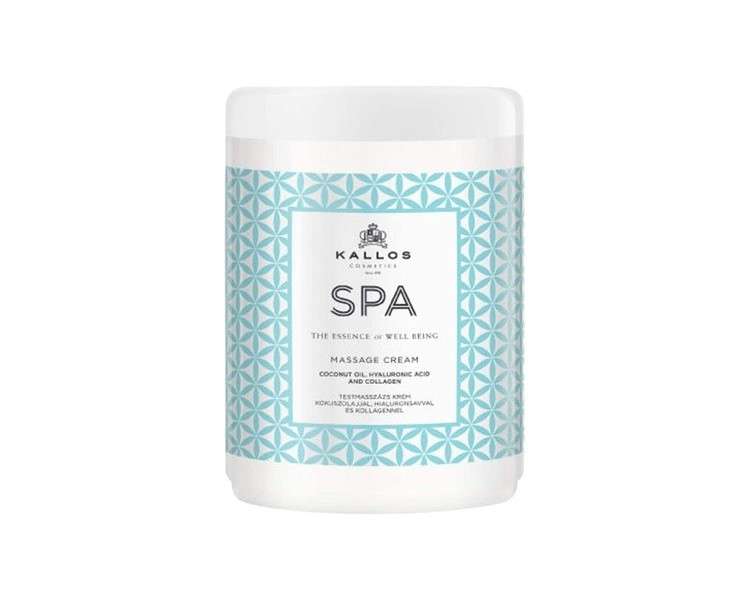 Kallos Spa Body Massage Cream with Coconut Oil, Hyaluronic Acid and Collagen 1.35kg