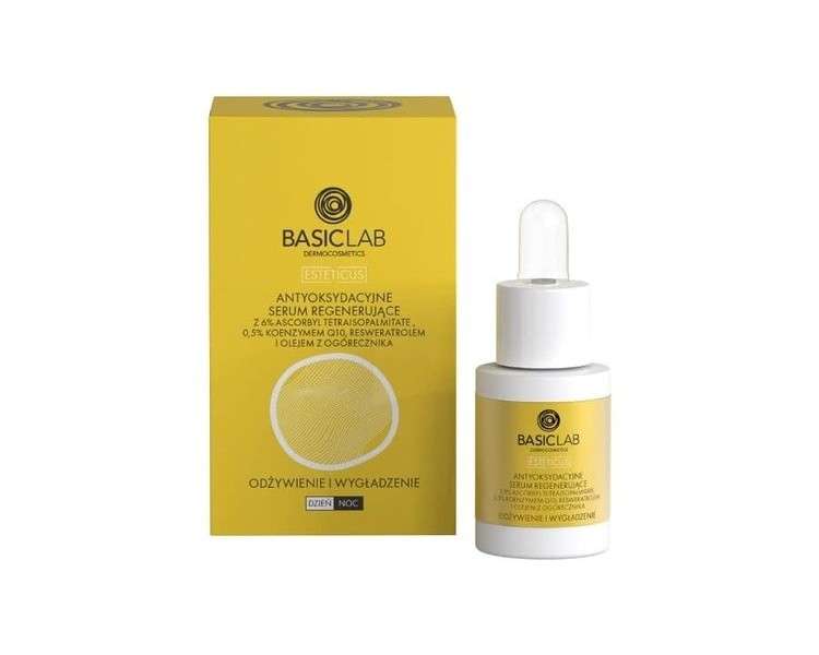 Basiclab Antioxidant Regenerating Serum Nutrition and Smoothing 30ml Organic Face Serum Natural Cosmetics