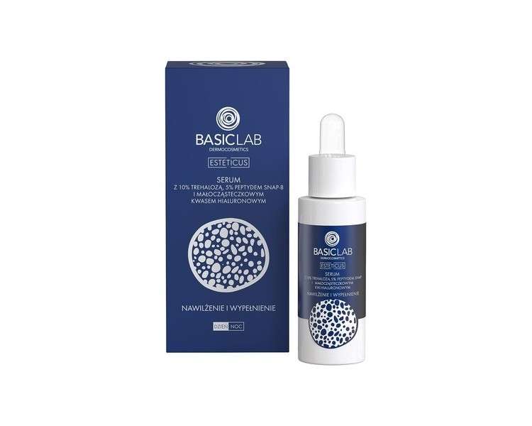 Basiclab Serum with Trehalose 10% and 5% Peptide for Hydration and Wrinkle Reduction 30ml