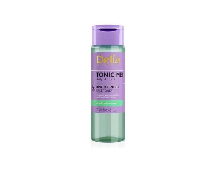 Delia Cosmetics Tonic Me Brightening Toner for Normal and Combination Skin 5% Glycolic Acid Vitamin C Aloe 200ml