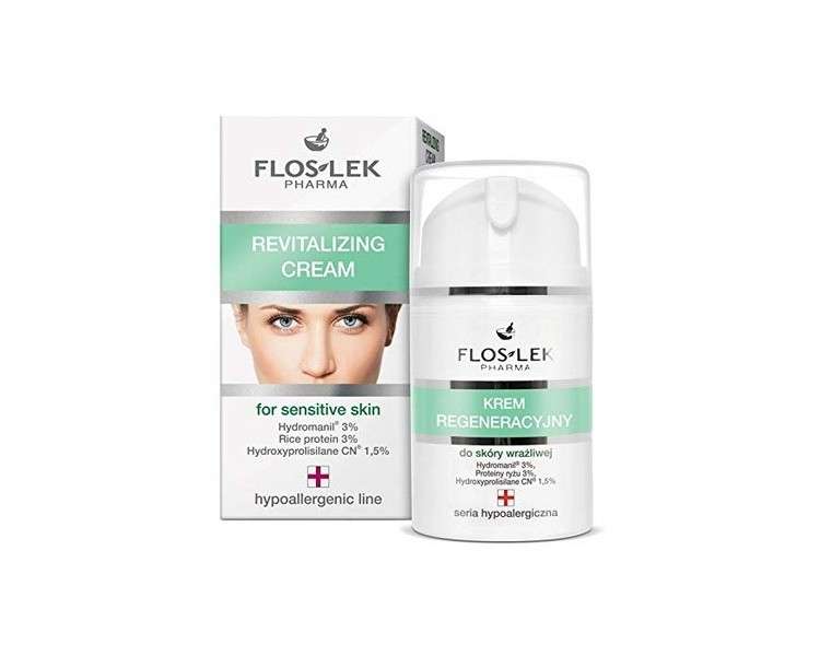 Floslek Pharma Hypoallergenic Revitalizing Day Cream for Sensitive Skin with Rose Oil 50ml