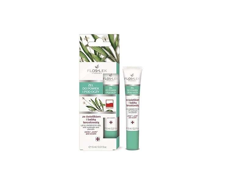 Floslek Lid & Under Eye Gel with Eyebright and Plantain 15ml