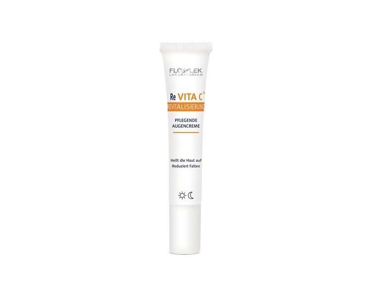 FLOSLEK Nourishing Eye Cream 15ml Brightens Moisturizes and Smooths for Mature Skin - Dermatologically Tested - Made in the EU