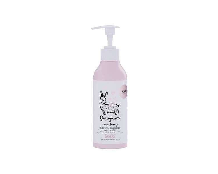 Yope Natural Intimate Gel Wash Geranium And Cranberry