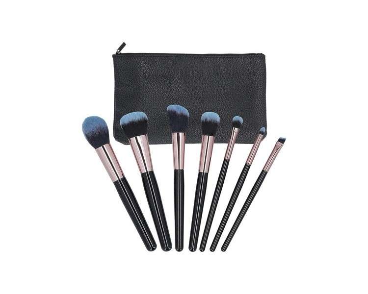 T4B MIMO 7-Piece Makeup Brush Set with Case Black