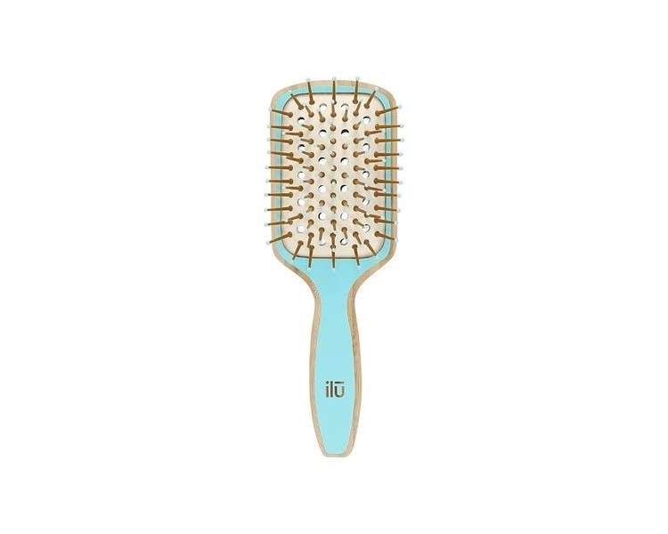 T4B ILU BambooM Detangling Eco Friendly Bamboo Hairbrush Ocean Breeze Rectangular Mini