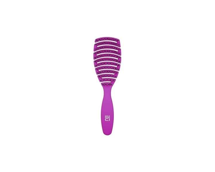 T4B ILU My Happy Color Purple Easy Detangling Professional Hairbrush