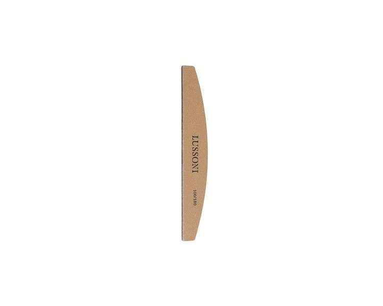 T4B Lussoni Premium Half-Moon Nail Files 100/180 Grit for Natural and Hardened Nails - Pack of 50