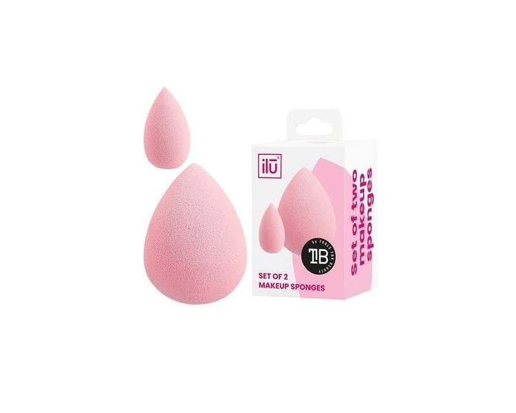 T4B ILU Rosa Mini and Large 2 Piece Makeup Sponge Set for Liquid Cosmetics and Powder 2 Pack