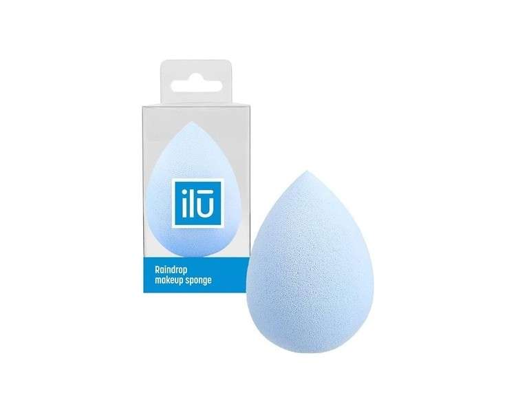 T4B ILU Drop-Shaped Makeup Sponge for Foundation, Concealer, and Powder Blue