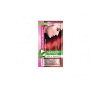 Marion Hair Dye Shampoo Bag Semi-Permanent Color with Aloe and Keratin 65 Wine Red