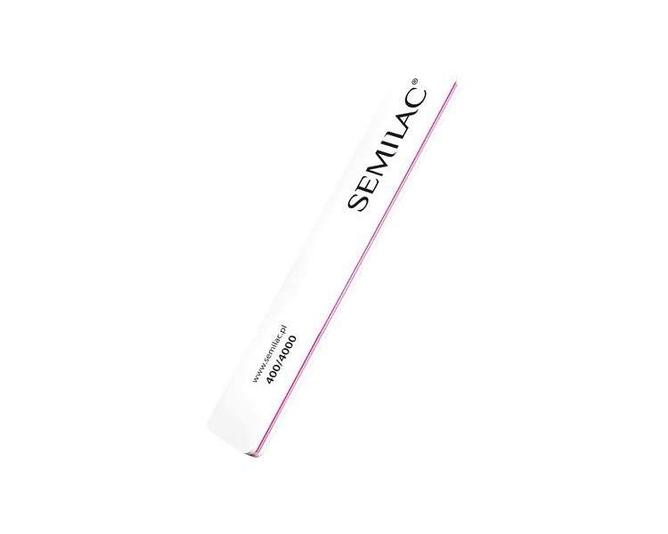 Semilac Nail Buffer 400/400 for Manicure and Pedicure - Smooths Natural and Acrylic Nails